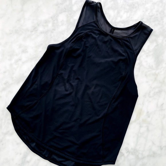 lululemon athletica Tops - Lululemon Sculpt Tank Black 6 Mesh Run Gym Crossfit Yoga Cardio